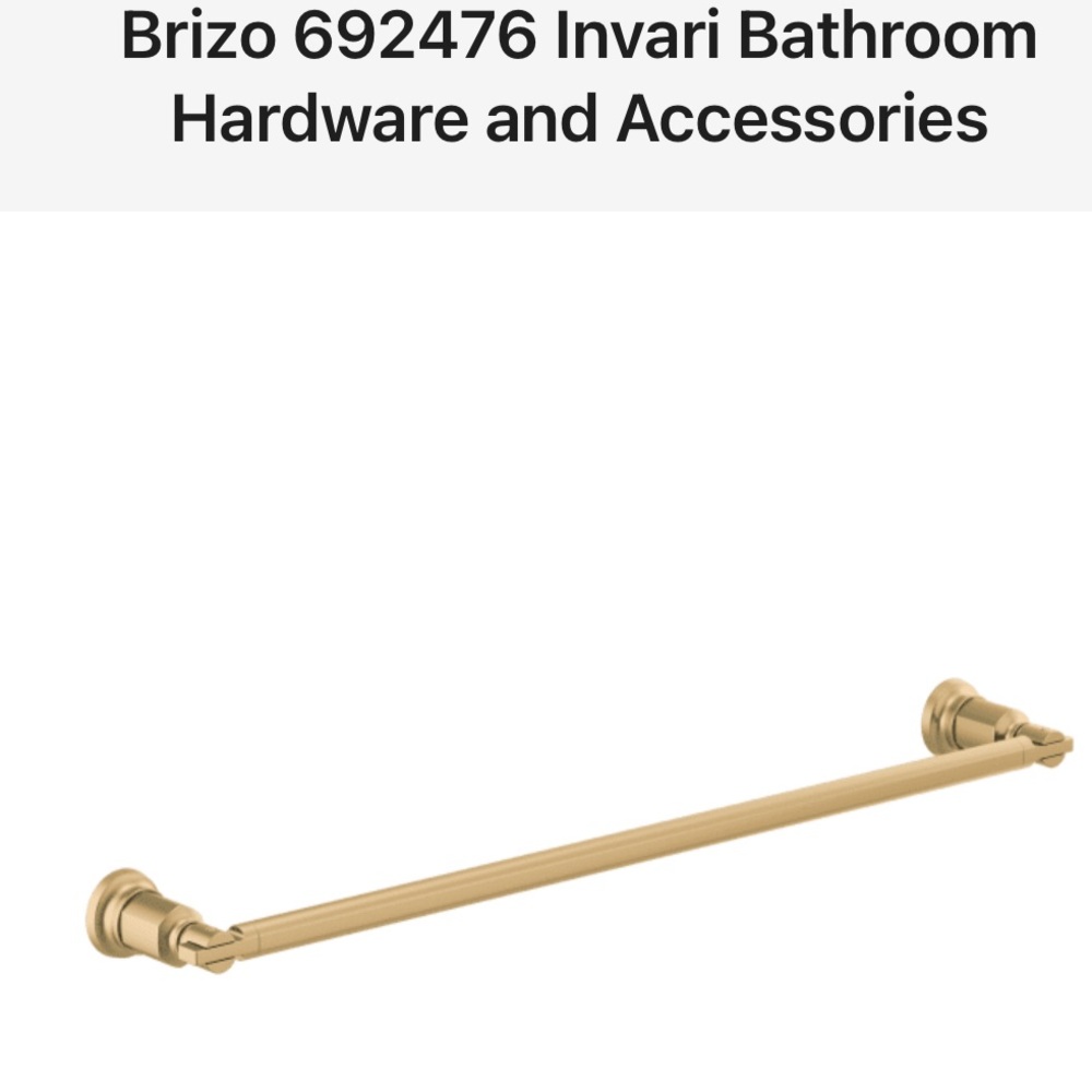 Brizio Invari 24 inch towel bar - luxe gold